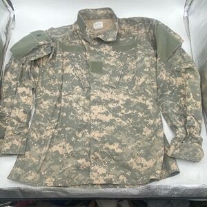 US ARMY ACU‎ shirt Coat Jacket Medium Regular Camo Nylon Cotton Tactical